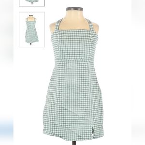 Hollister Green Plaid mini dress XS